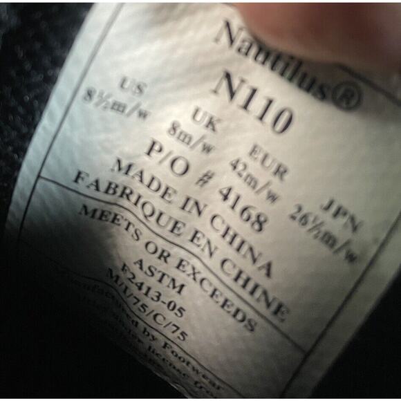 Nautilus Safety Footwear Ergonomics N110 Work Shoes Mens 8.5 M Black Hard Toe - Picture 11 of 11